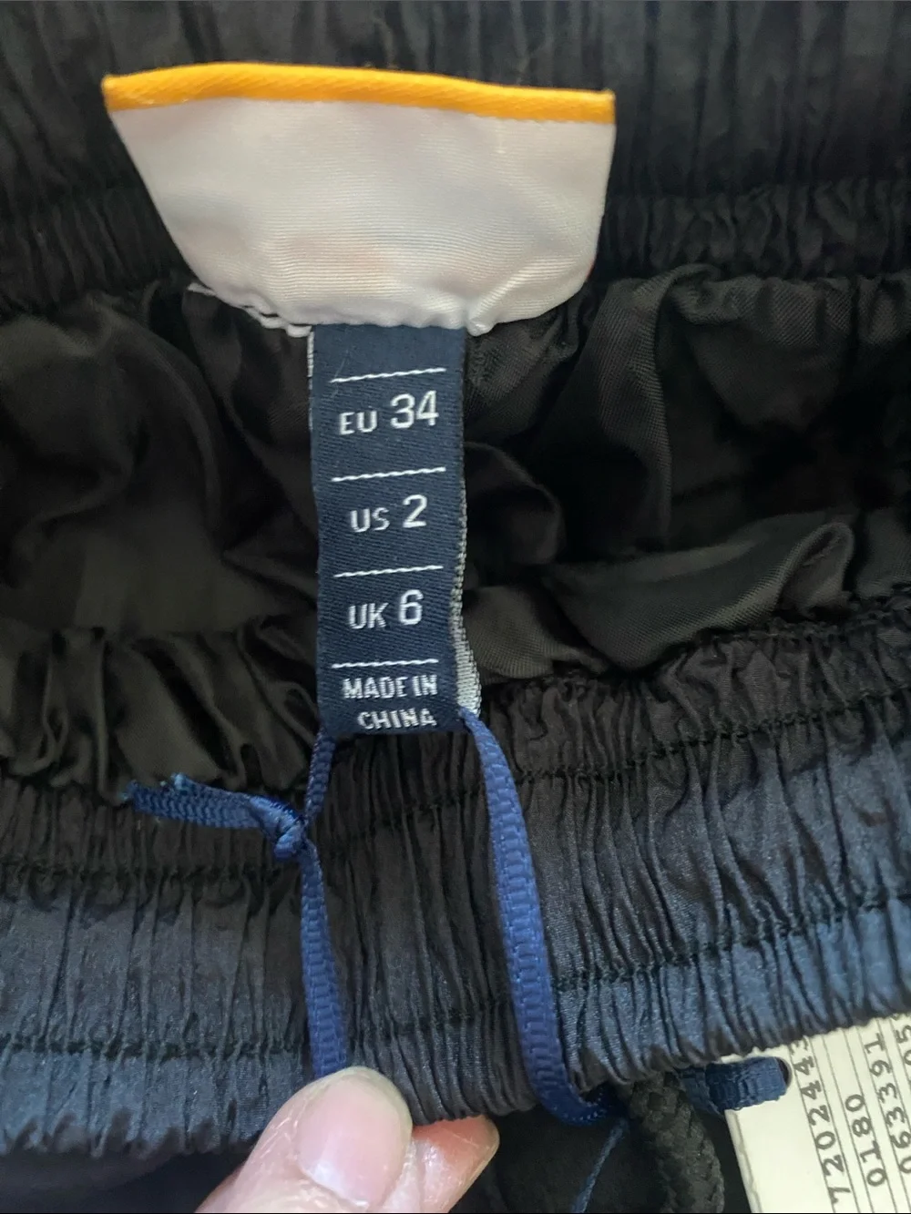 Ellesse Black Track Pants with Yellow Piping and Logo